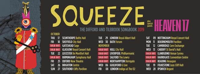 Squeeze announce autumn UK tour will benefit food banks Squeeze announce autumn UK tour will benefit food banks