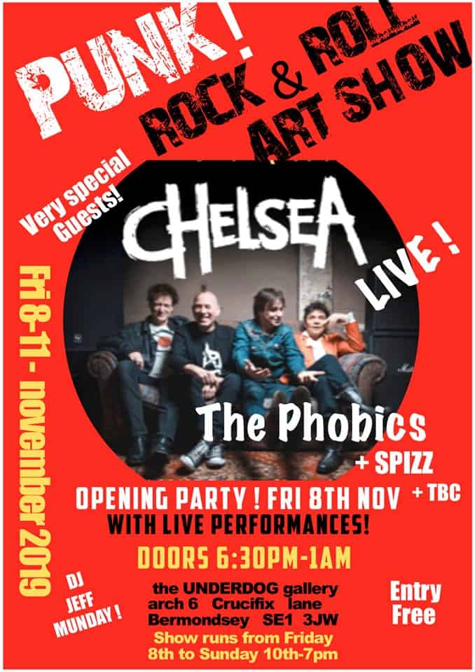Chelsea Headline Opening Party & New Artists Revealed For Punk Rock & Roll Art Show Chelsea Headline Opening Party & New Artists Revealed For Punk Rock & Roll Art Show