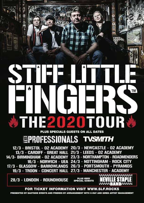 Stiff Little Fingers announce March 2020 UK Tour Stiff Little Fingers announce March 2020 UK Tour