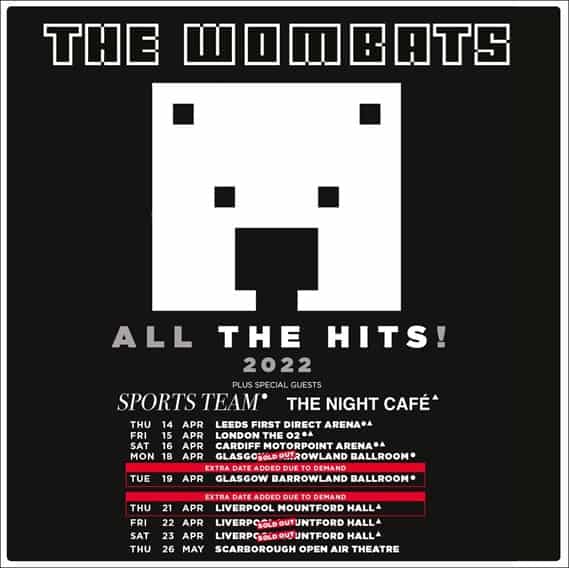 The Wombats add Sports Team and The Night Cafe to UK tour