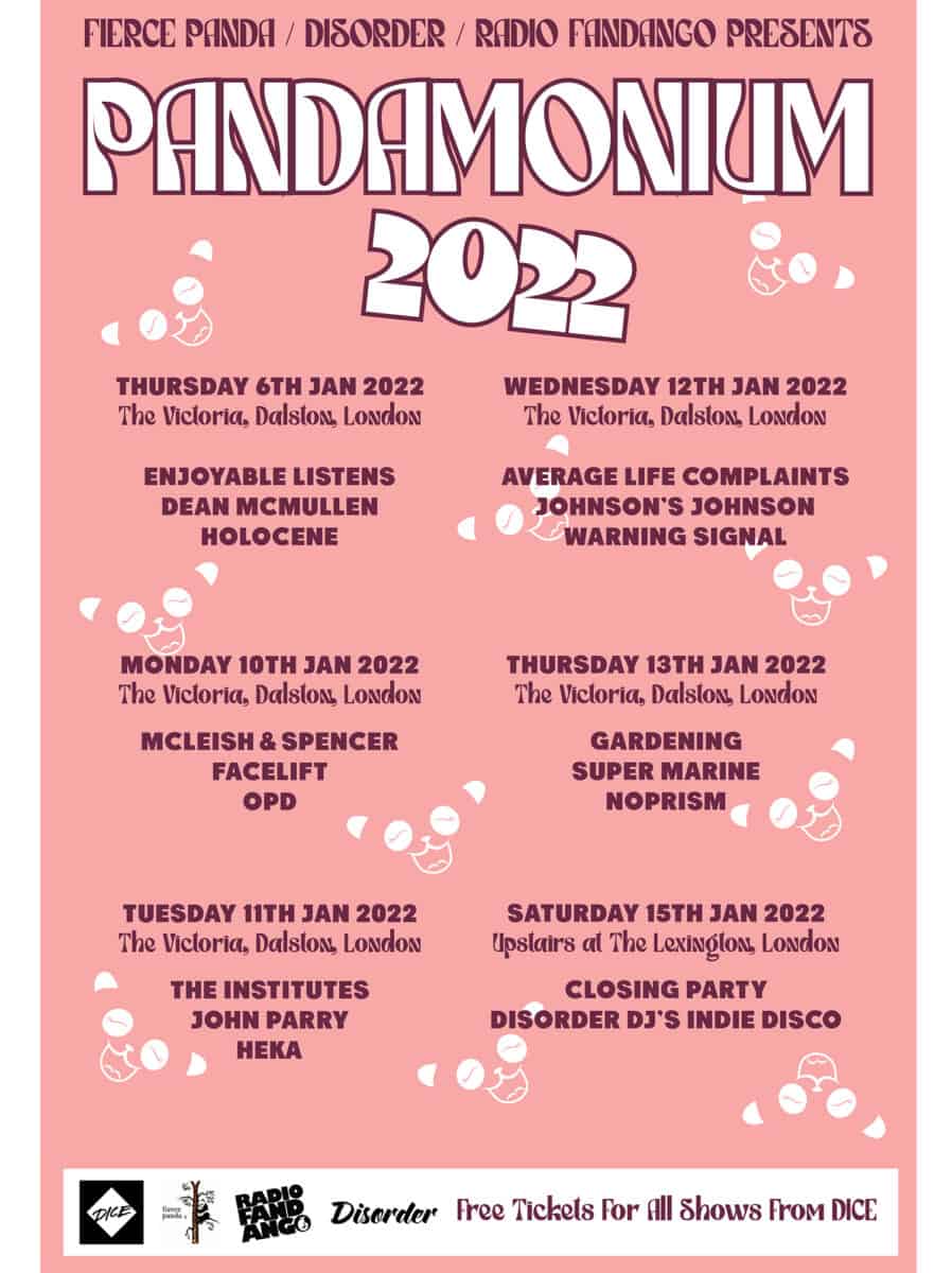 Fierce Panda's Pandamonium! Festival 2022 | The Victoria Dalston