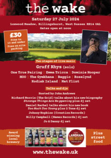 The Wake: 17 acts join Gruff Rhys for Green Man founders new festival, 27 July 2024 The Wake: 17 acts join Gruff Rhys for Green Man founders new festival, 27 July 2024