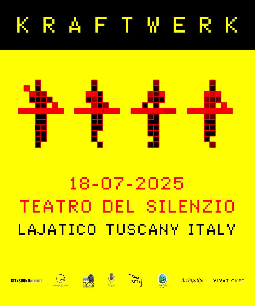 Kraftwerk adds a new Italian date! July 18th at the Teatro del Silenzio in Lajatico (Pisa