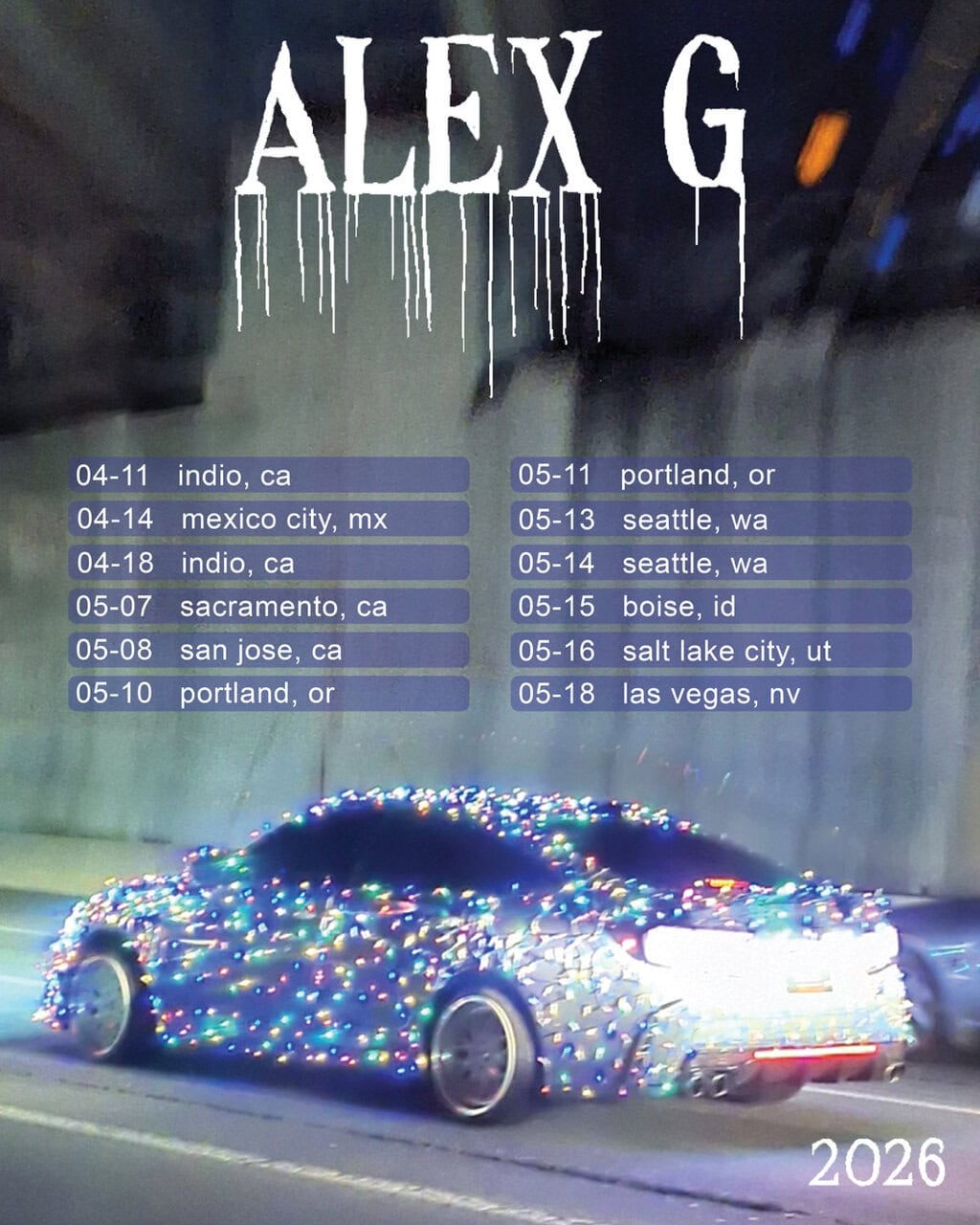 Alex G announces a new run of headlining tour dates across North America next year